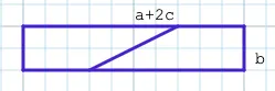 Rectangle from top/bottom gaps between square and inscribed parallelogram